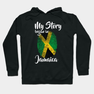 Jamaica Flag Fingerprint My Story DNA Jamaican Hoodie